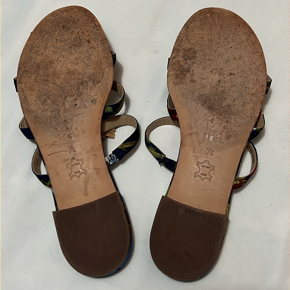 J. McLaughlin Mandy Midnight Floral Pom Pom Sandals - Picture 5 of 5